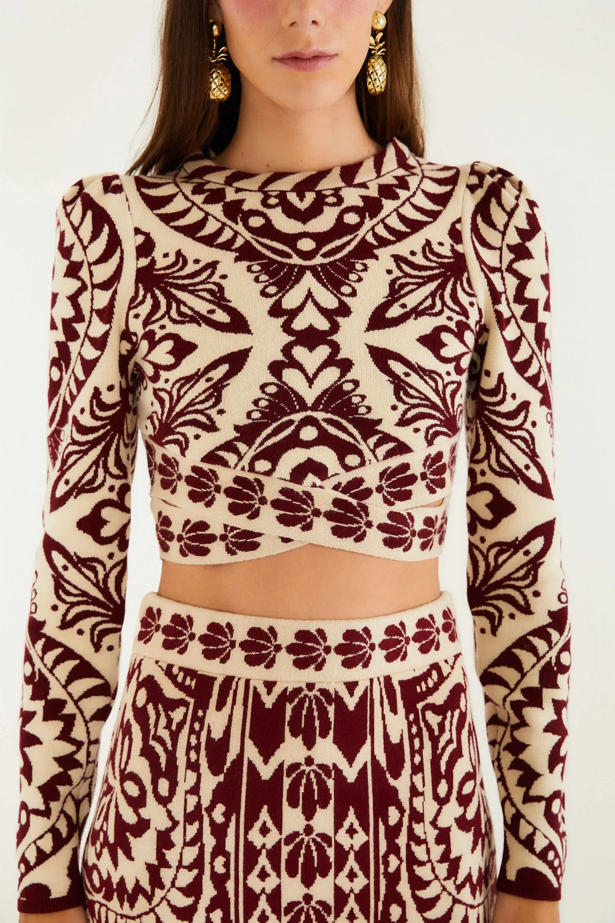 Pineapple Love Knit Top by FARM Rio