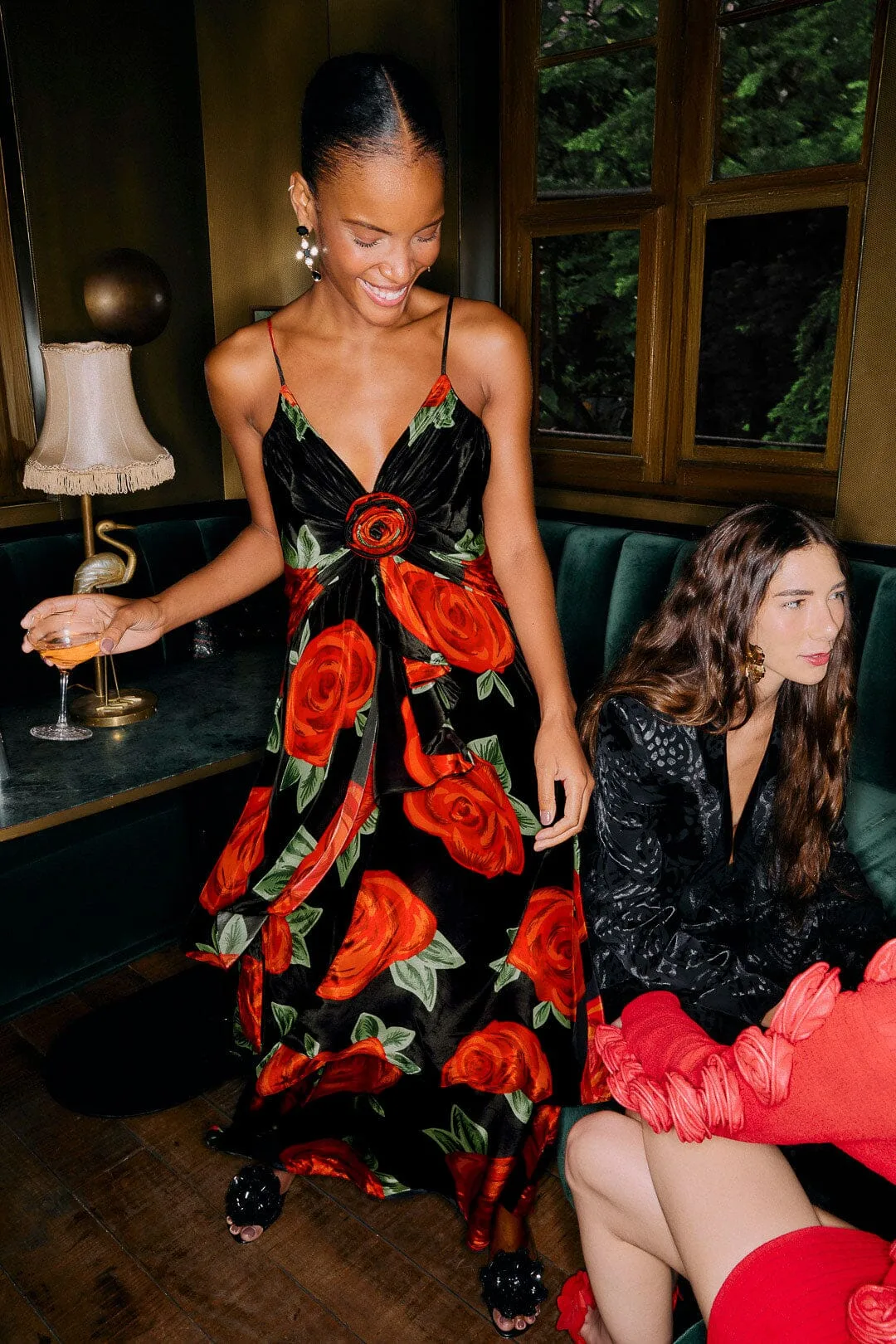 Latin Roses 3d Flower Layered Maxi Dress by FARM Rio