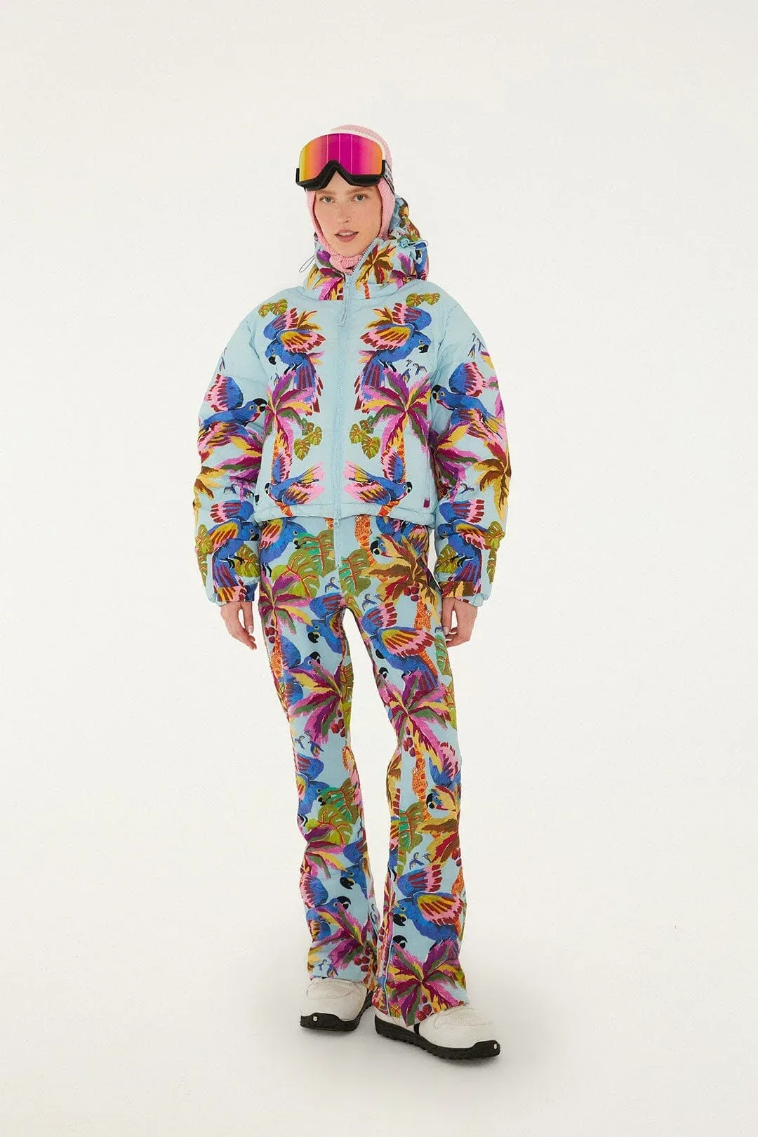Macaw Suspenders Ski Pants by FARM Rio
