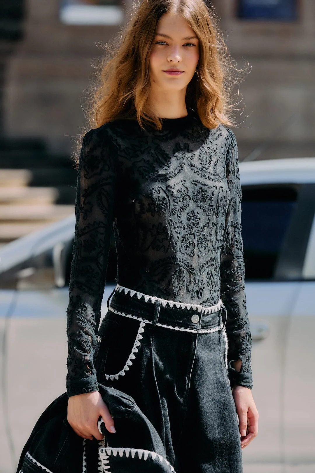 Embroidered Long Sleeve Blouse by FARM Rio