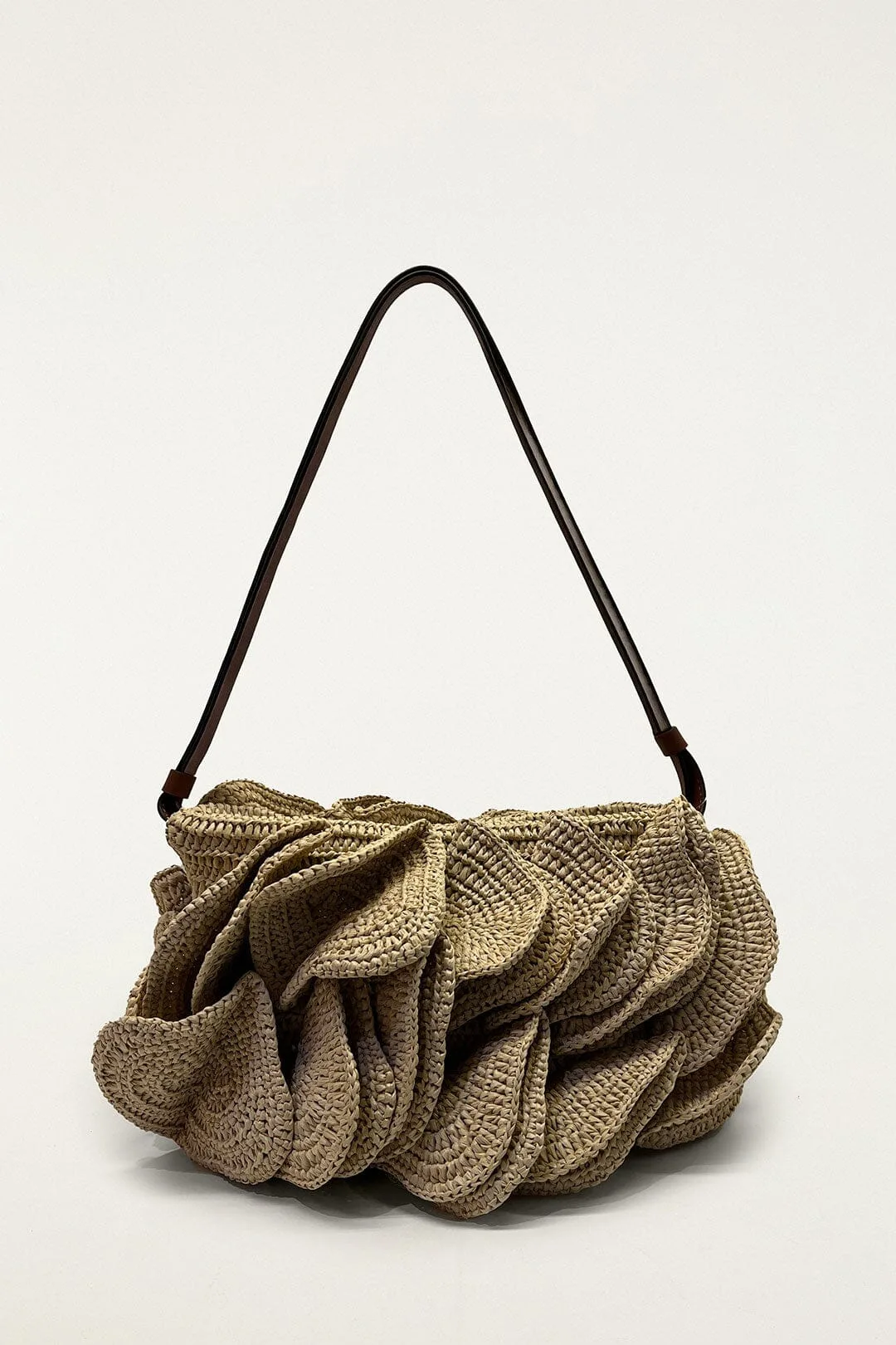 Raffia Shoulder Flower Bag by FARM Rio