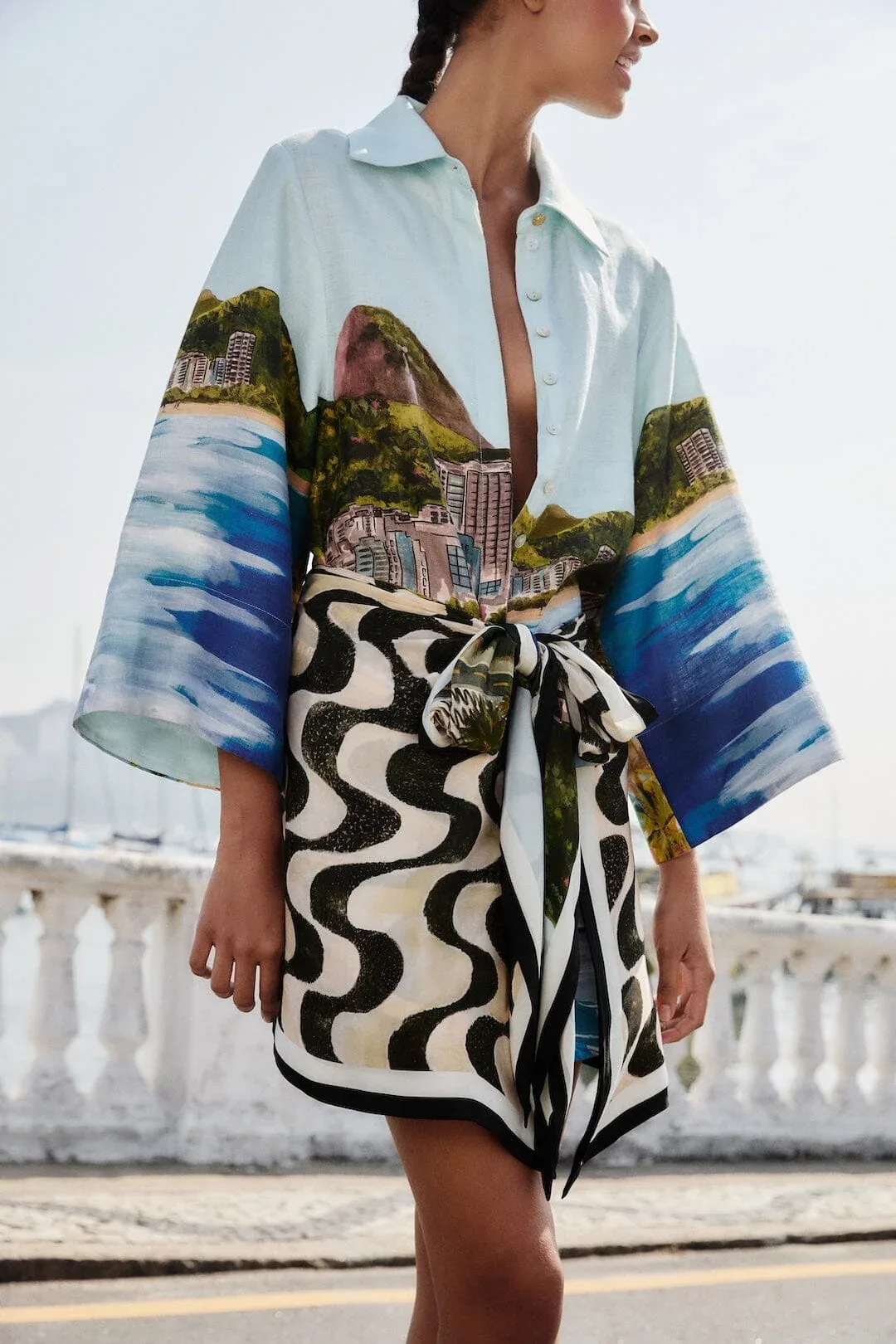Copacabana Beach Long Sleeve Kimono by FARM Rio