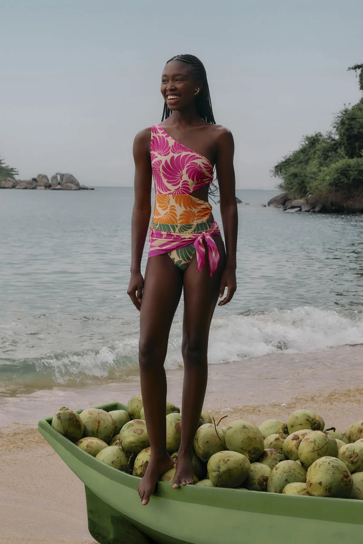 Banana Wings One Shoulder One Piece by FARM Rio