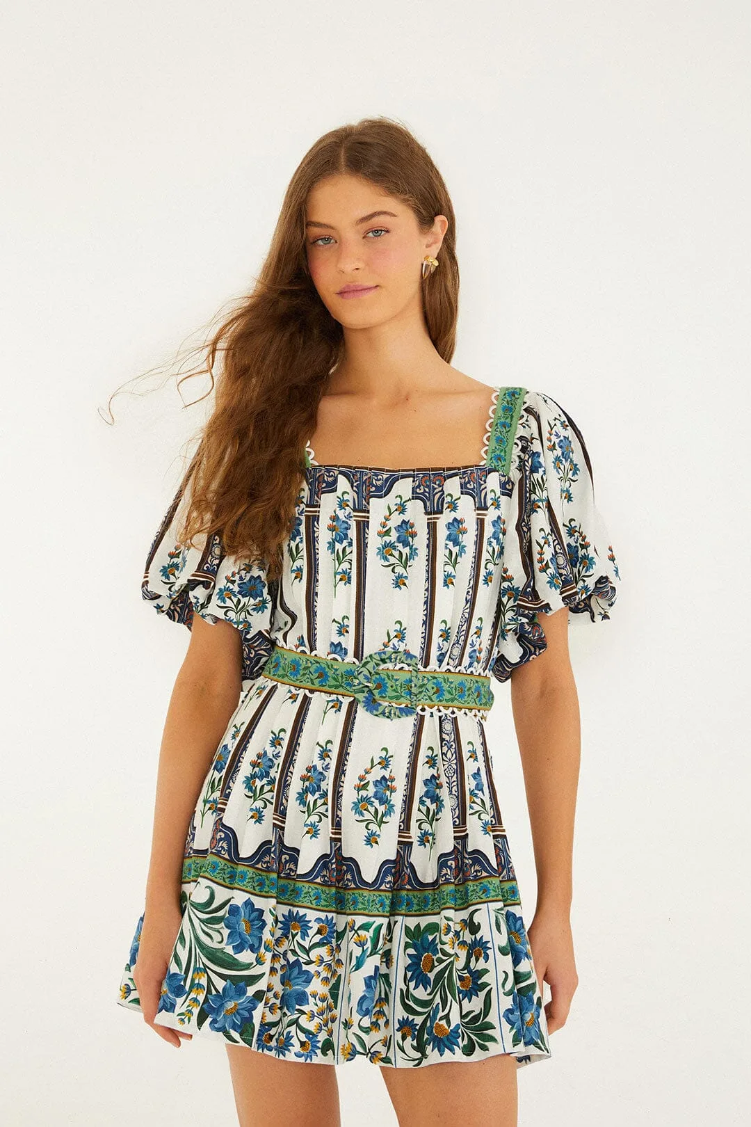 Manoela Belted Mini Dress by FARM Rio