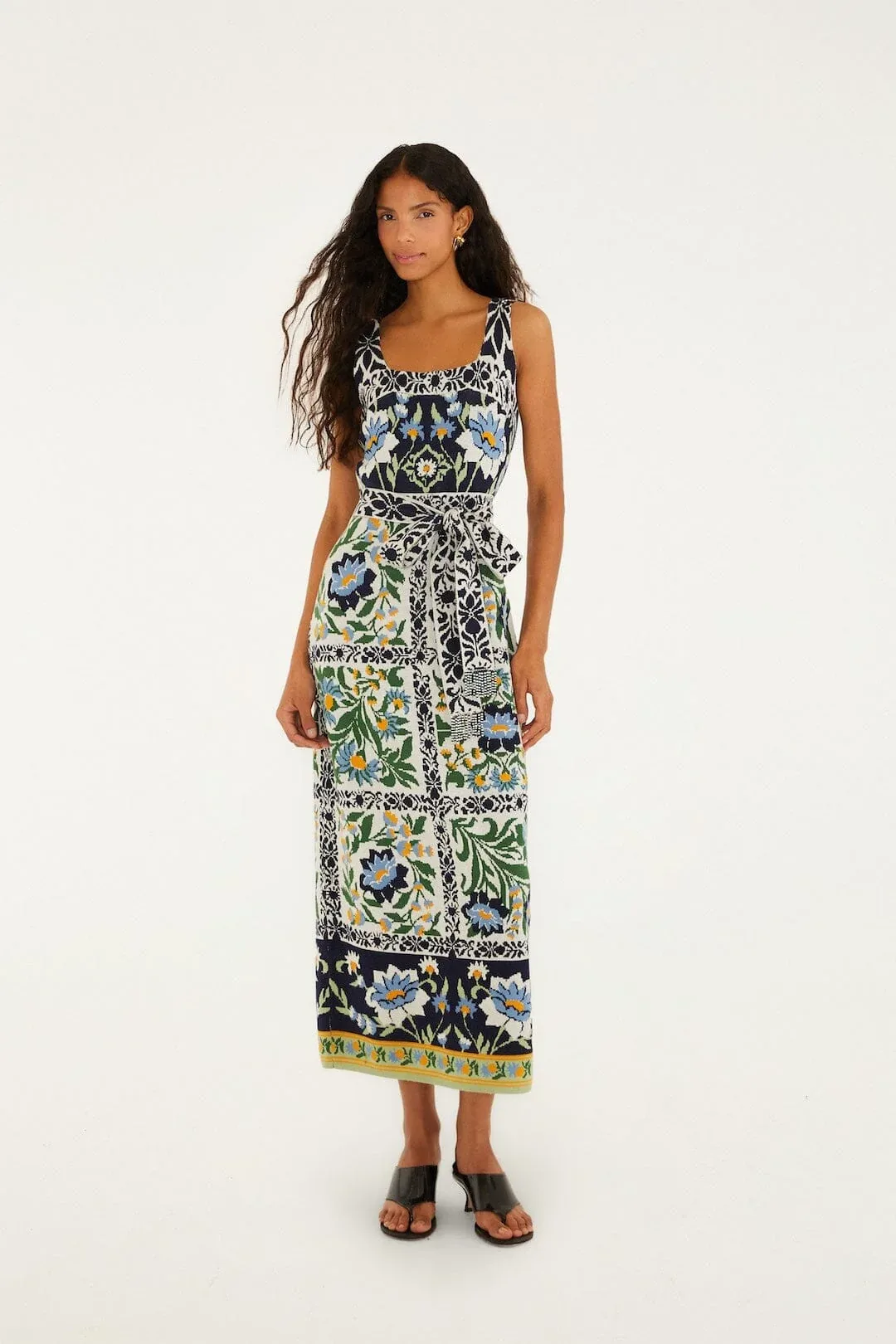 Manoela Belted Knit Midi Dress