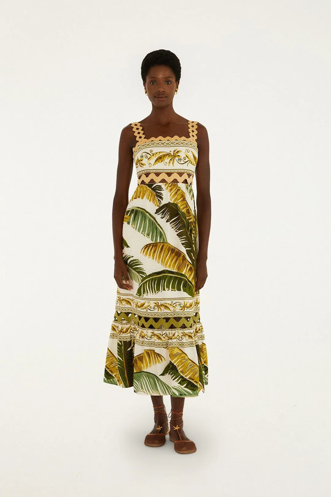 Trancoso Wavy Trim Maxi Dress