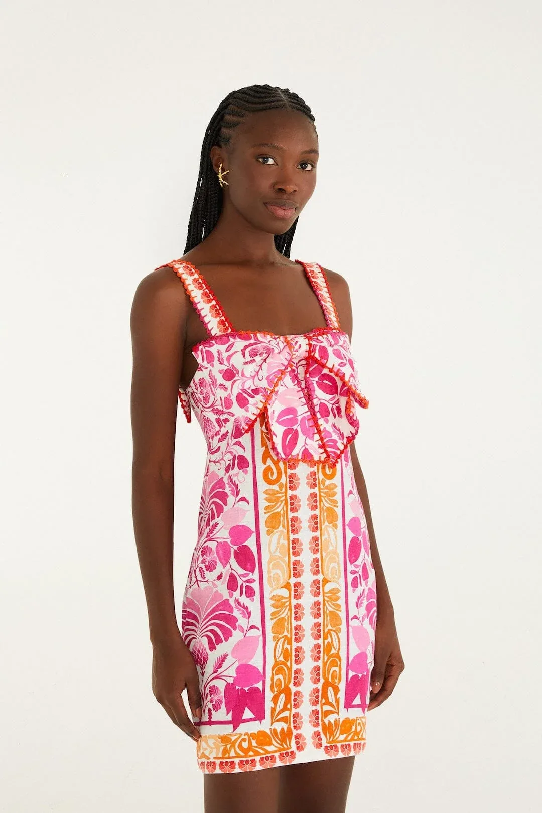 Santorini Crochet Mini Dress