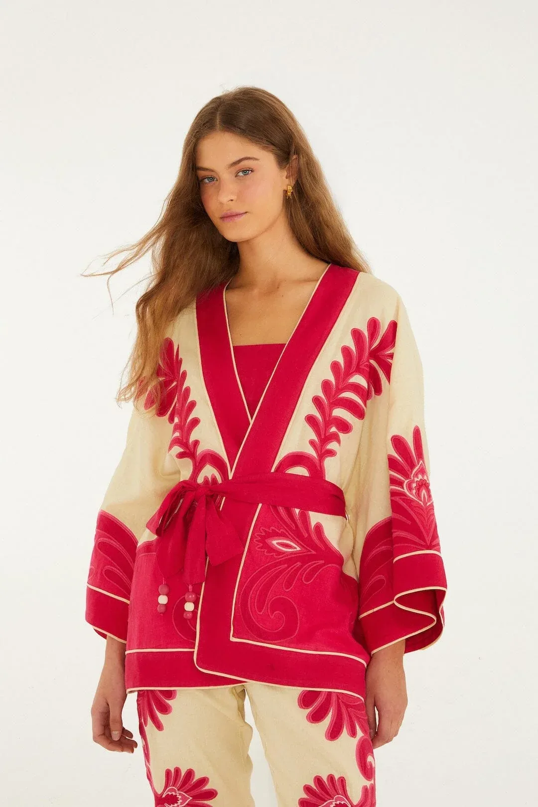 Spring Arabesc Cutwork Kimono by FARM Rio