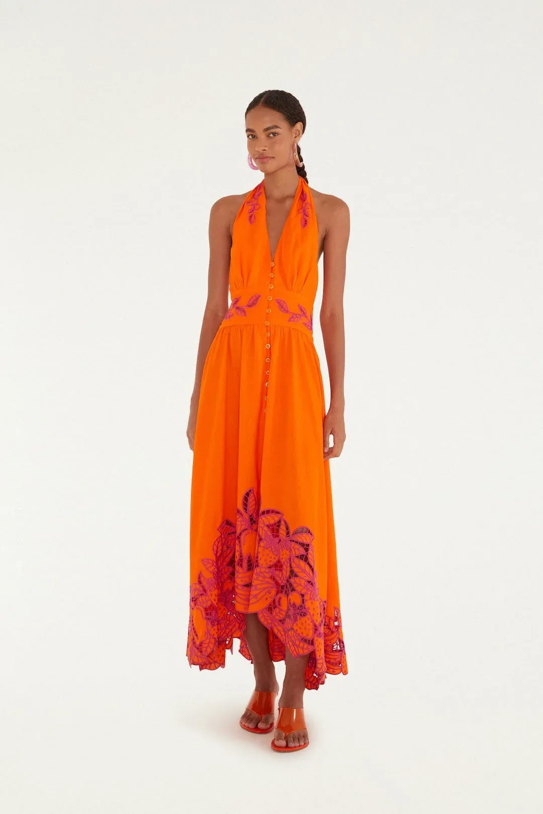 Fruit Richelieu Artisanal Maxi Dress by FARM Rio