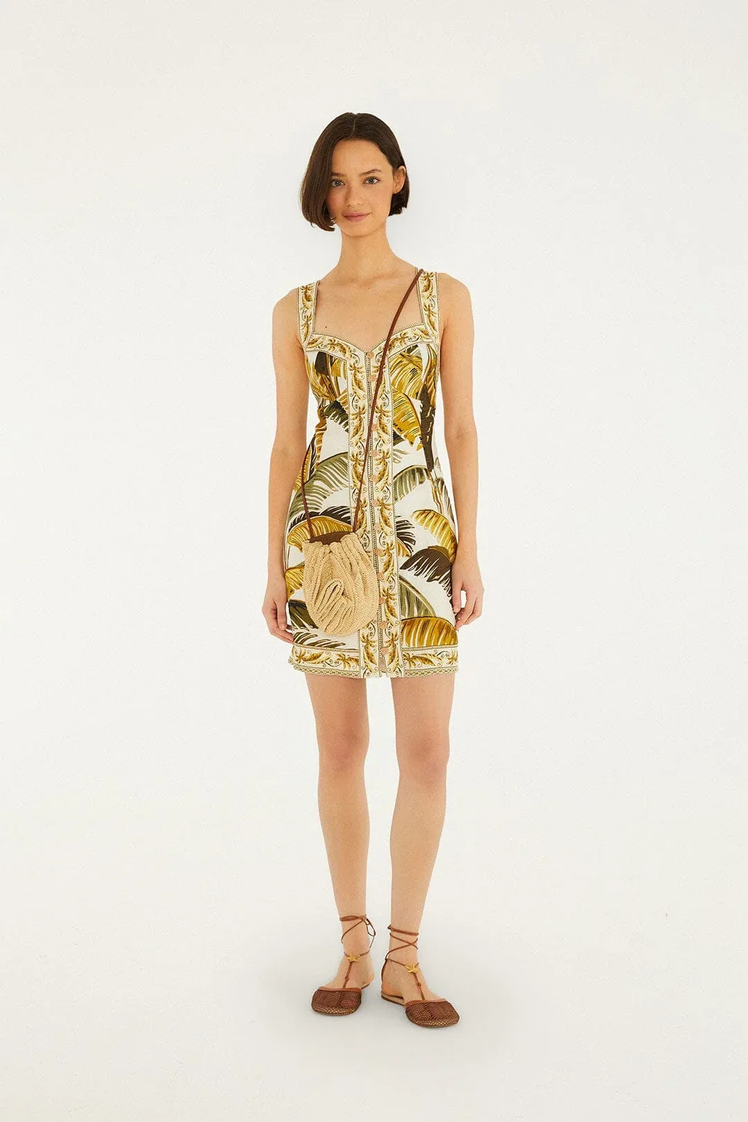 Off-White Trancoso Buttoned Mini Dress