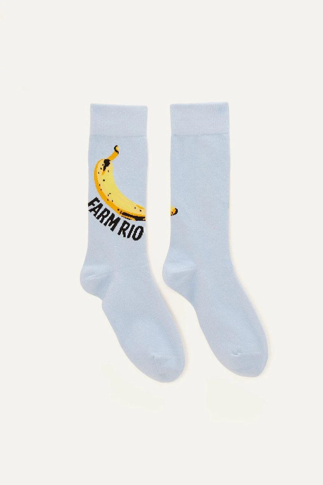 Blue Knit Socks by FARM Rio