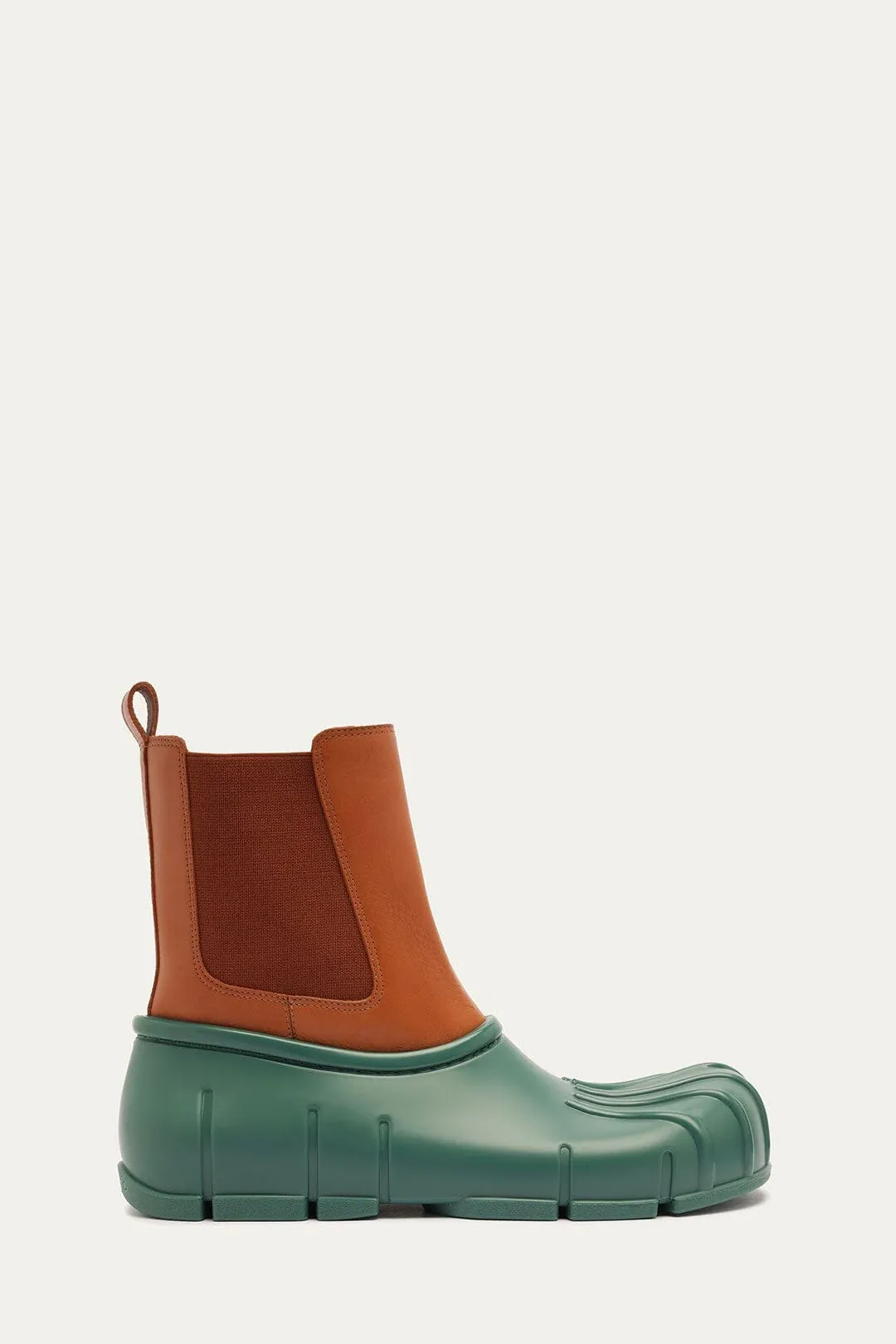 Forest Green Monstera Rain Chelsea Boot by FARM Rio