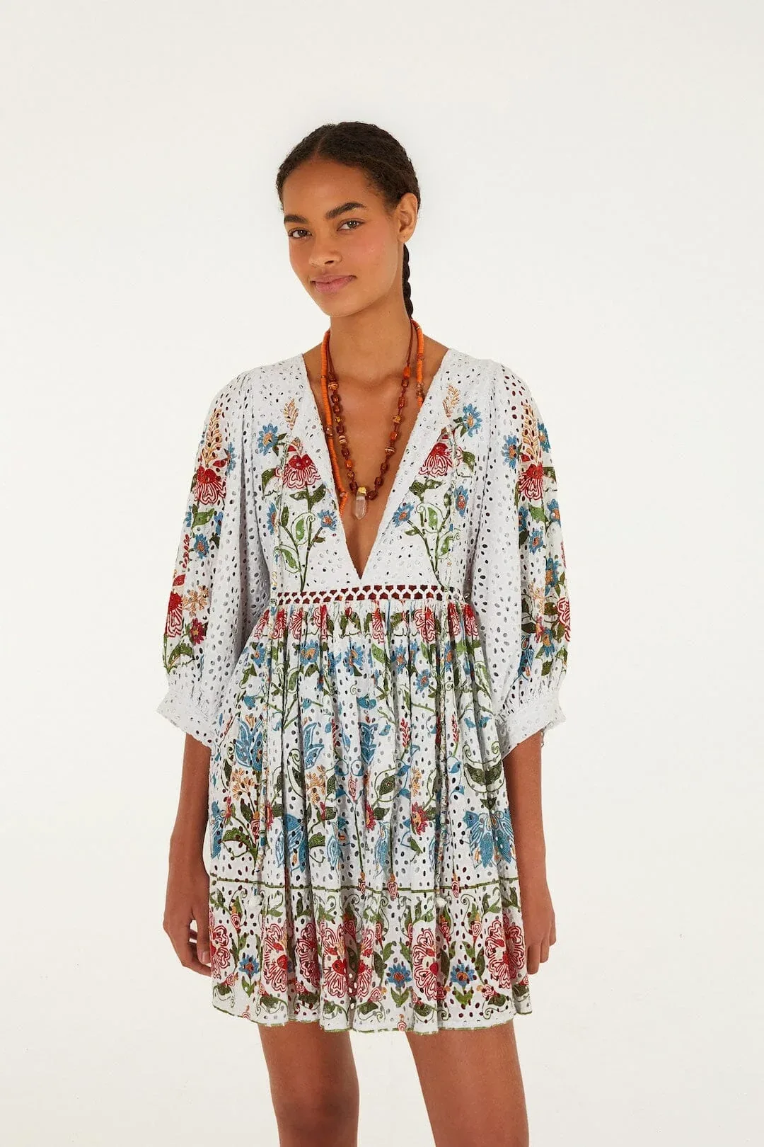 Stitched Garden Mini Dress by FARM Rio