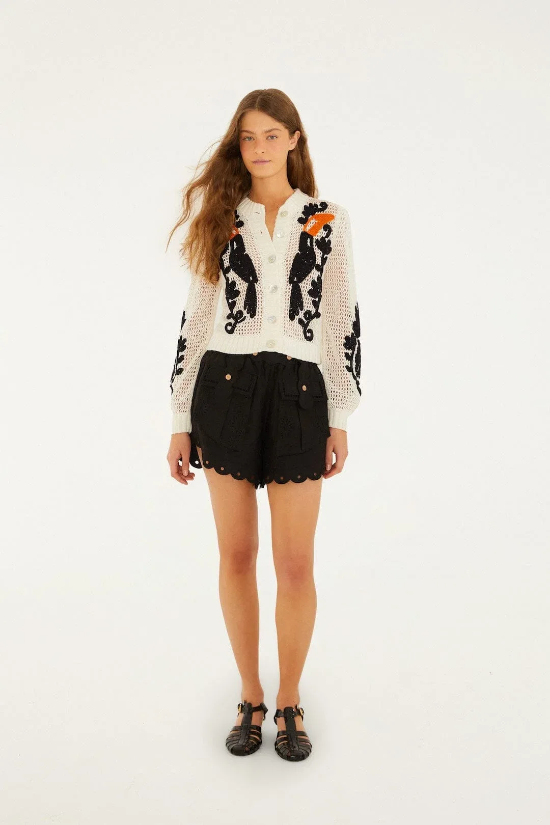 Black Artisanal Short by FARM Rio