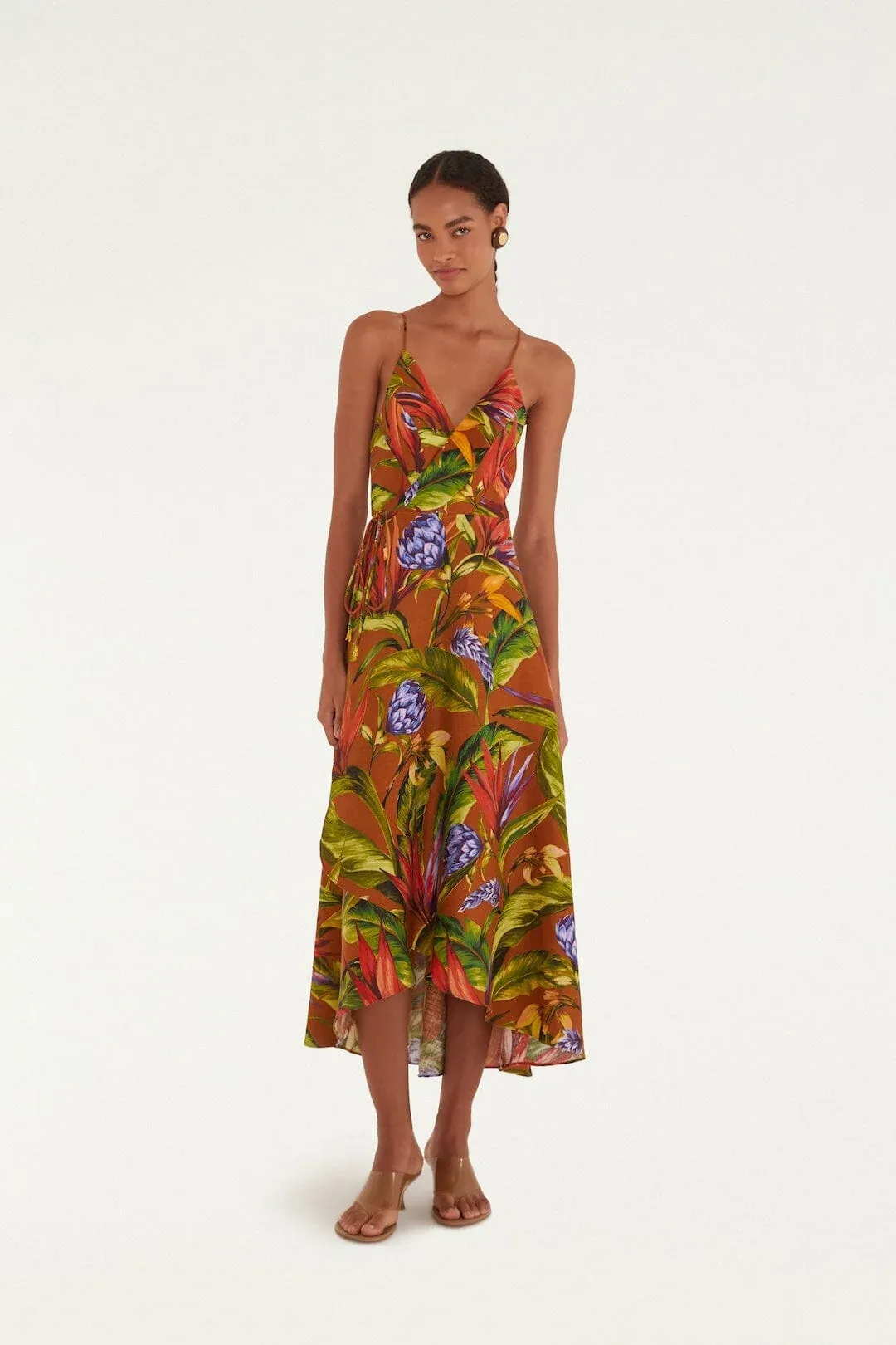 Florart Midi Wrap Dress