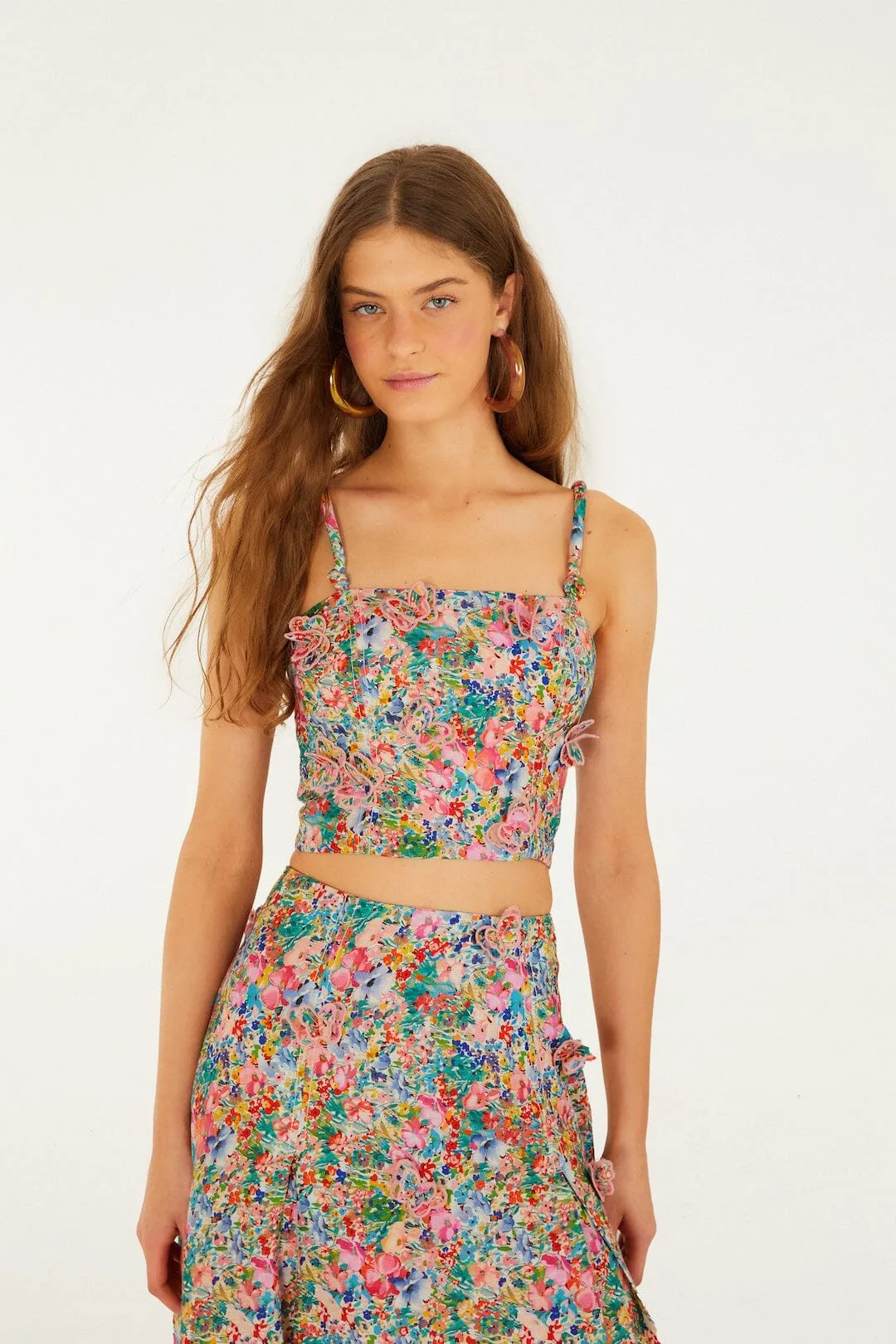 Peasant Floral Butterflies Top by FARM Rio