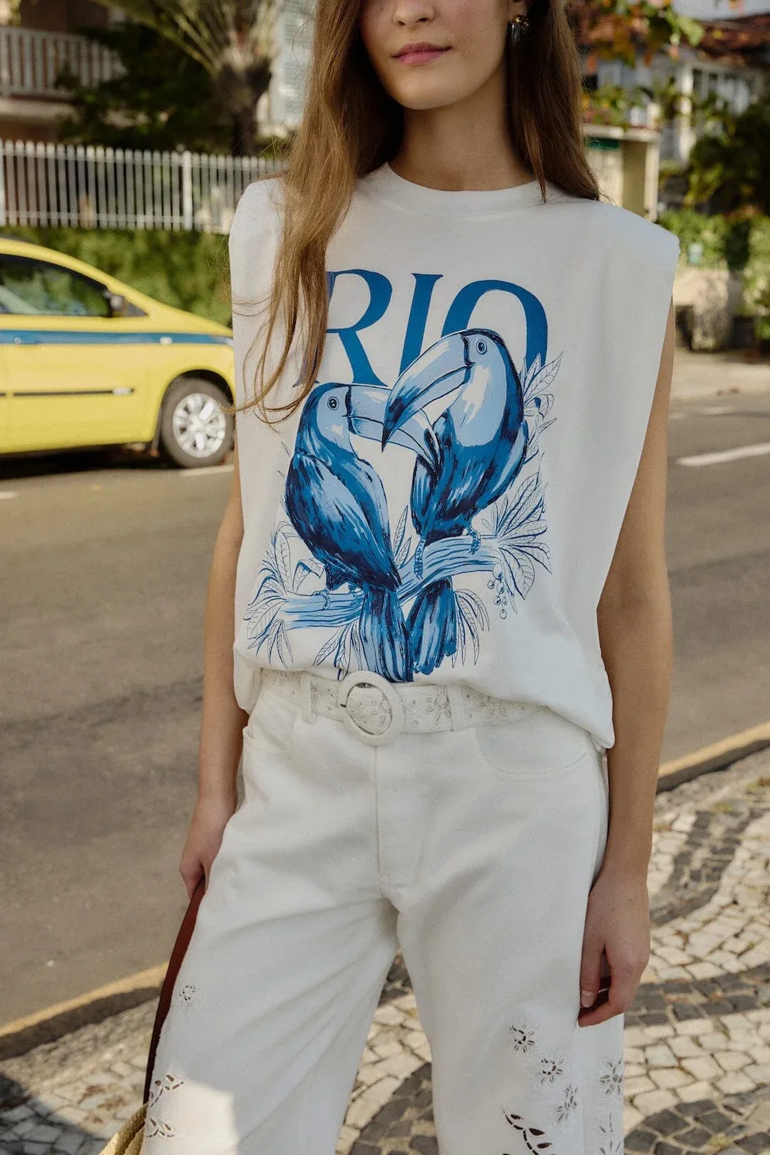 Toucan Rio Padded Shoulder T-Shirt by FARM Rio