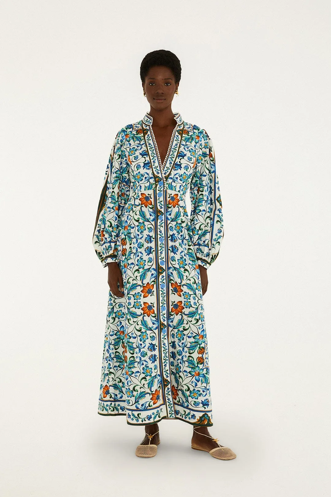 Flora Tile Maxi Dress
