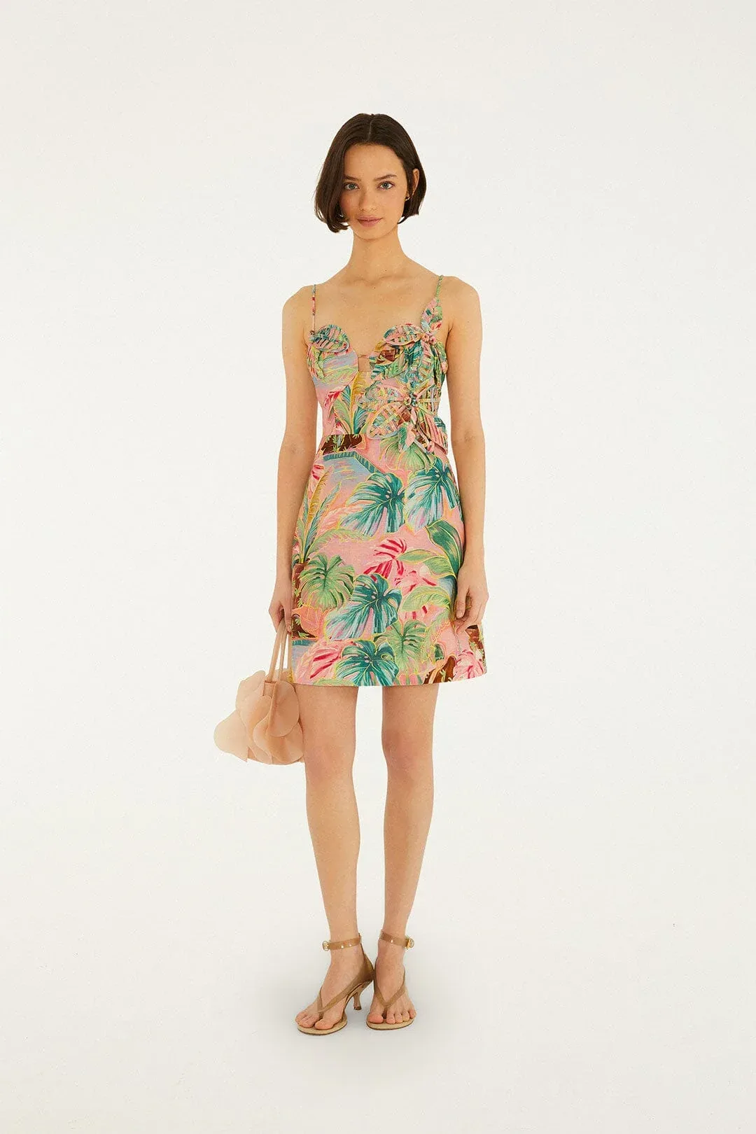 Pool Time 3d Flowers Mini Dress