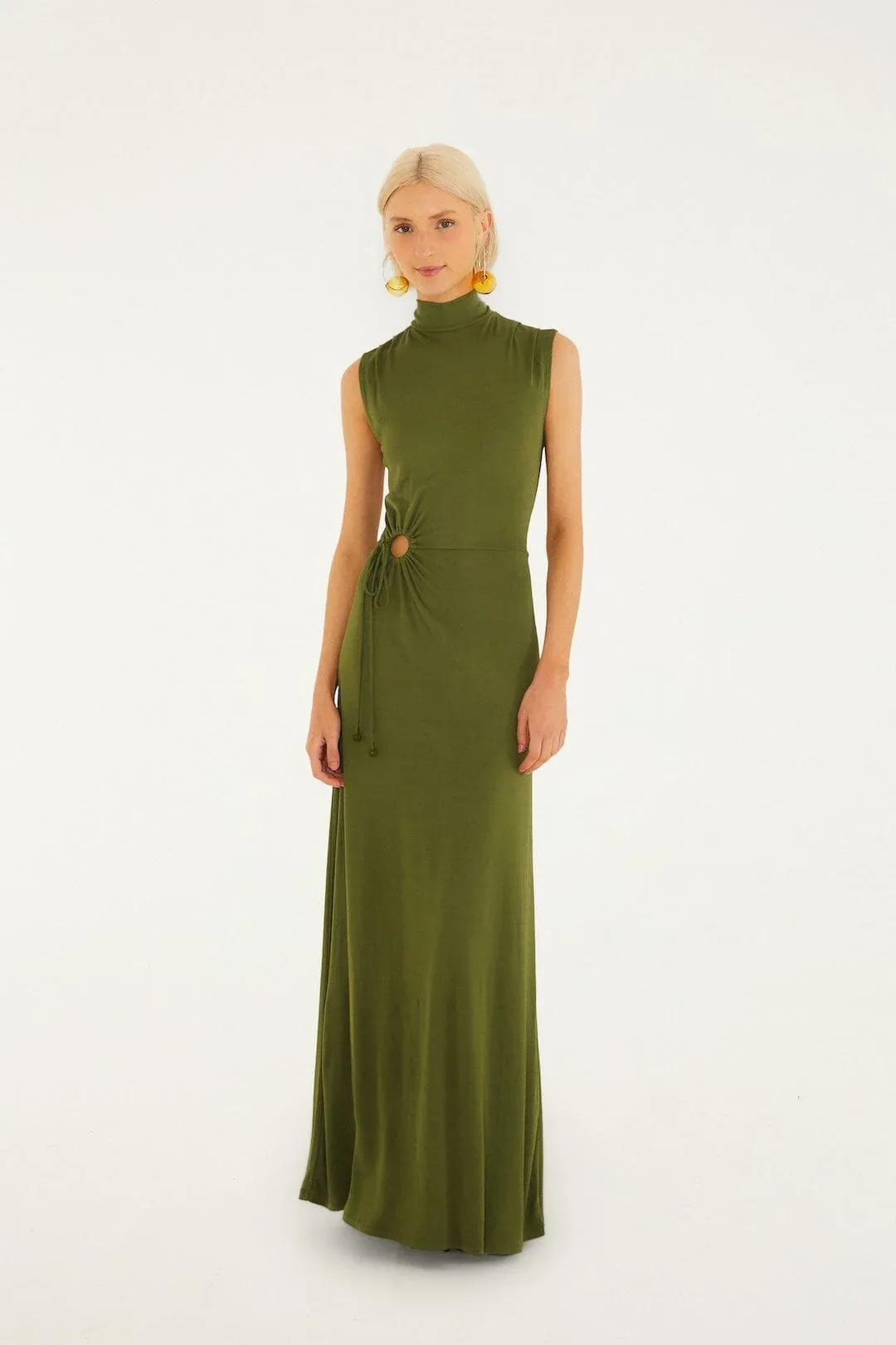 High Neck Cut-Out Maxi Dress by FARM Rio