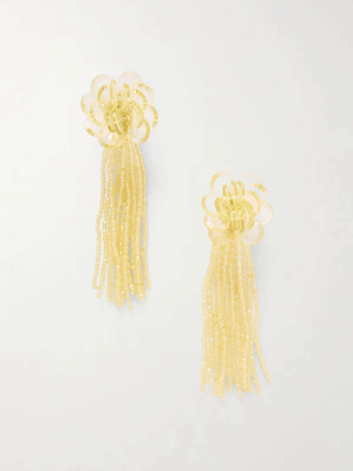- Flower Chandelier Gold-tone Earrings -