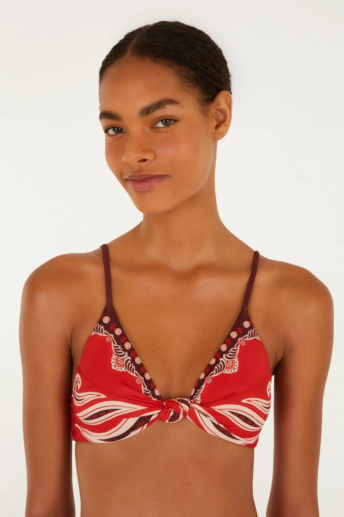 Ainika Garden Bandeau Bikini Top by FARM Rio