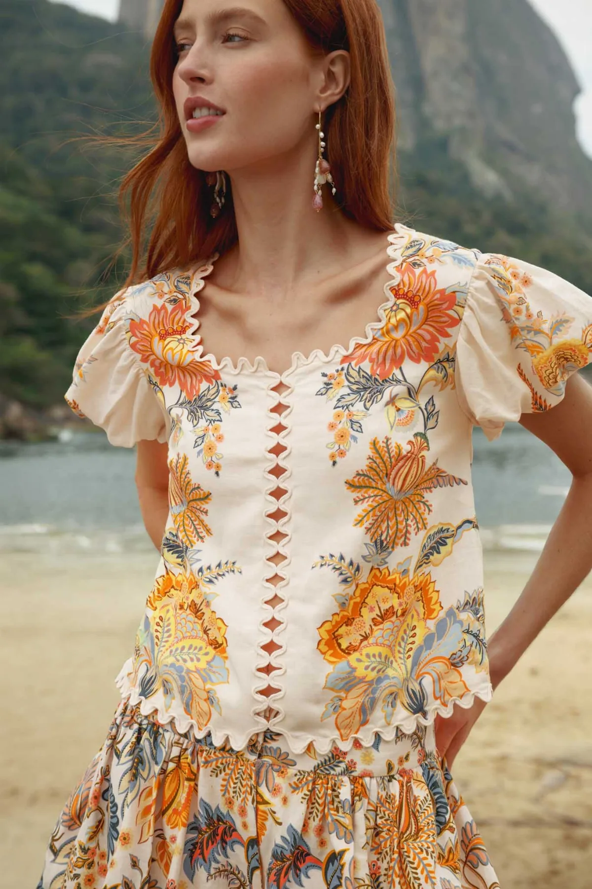 Ligia Short Sleeve Blouse by FARM Rio