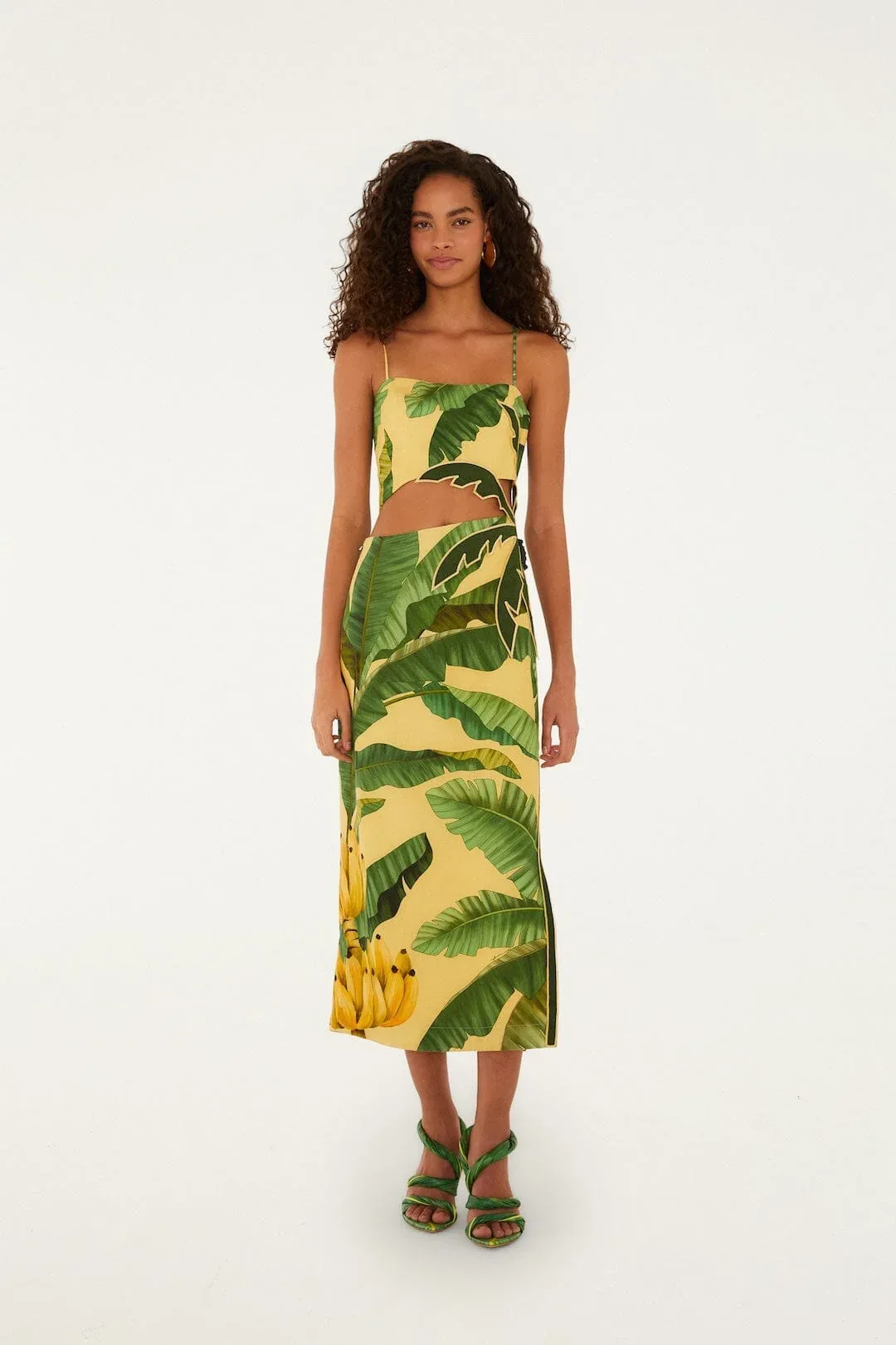 3D Banana Leaves Maxi Dress by FARM Rio