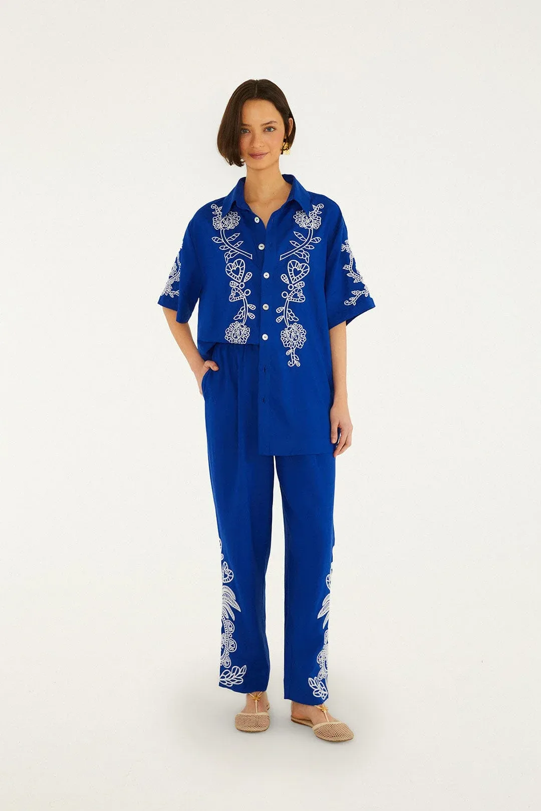 Romantic Embroidered Pants