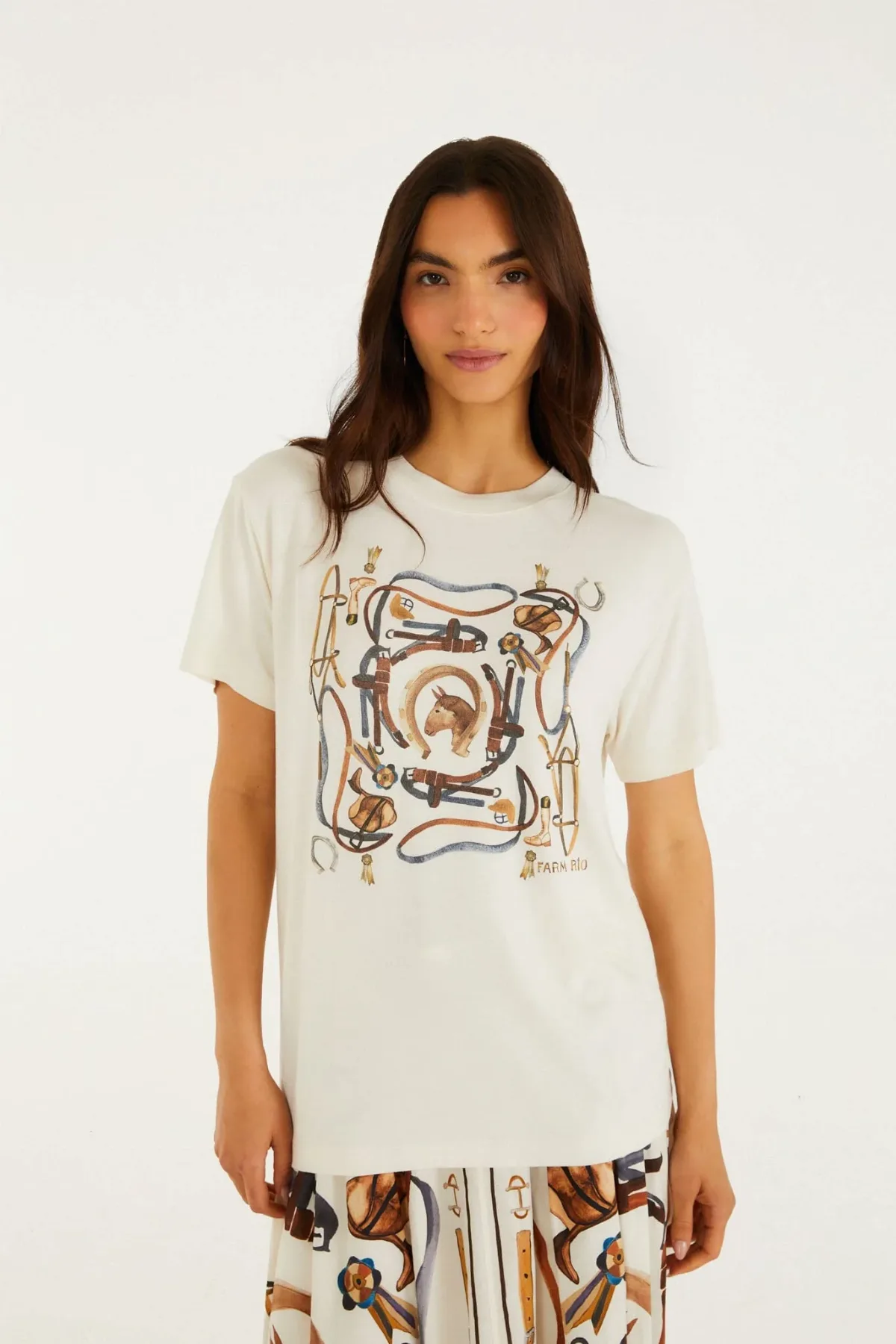 Equestrian Short Sleeve T-Shirt by FARM Rio