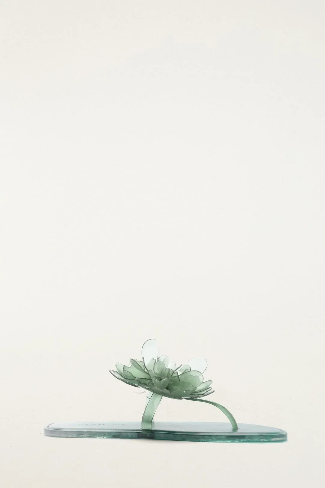 Green Jelly Flower Flat Sandal by FARM Rio