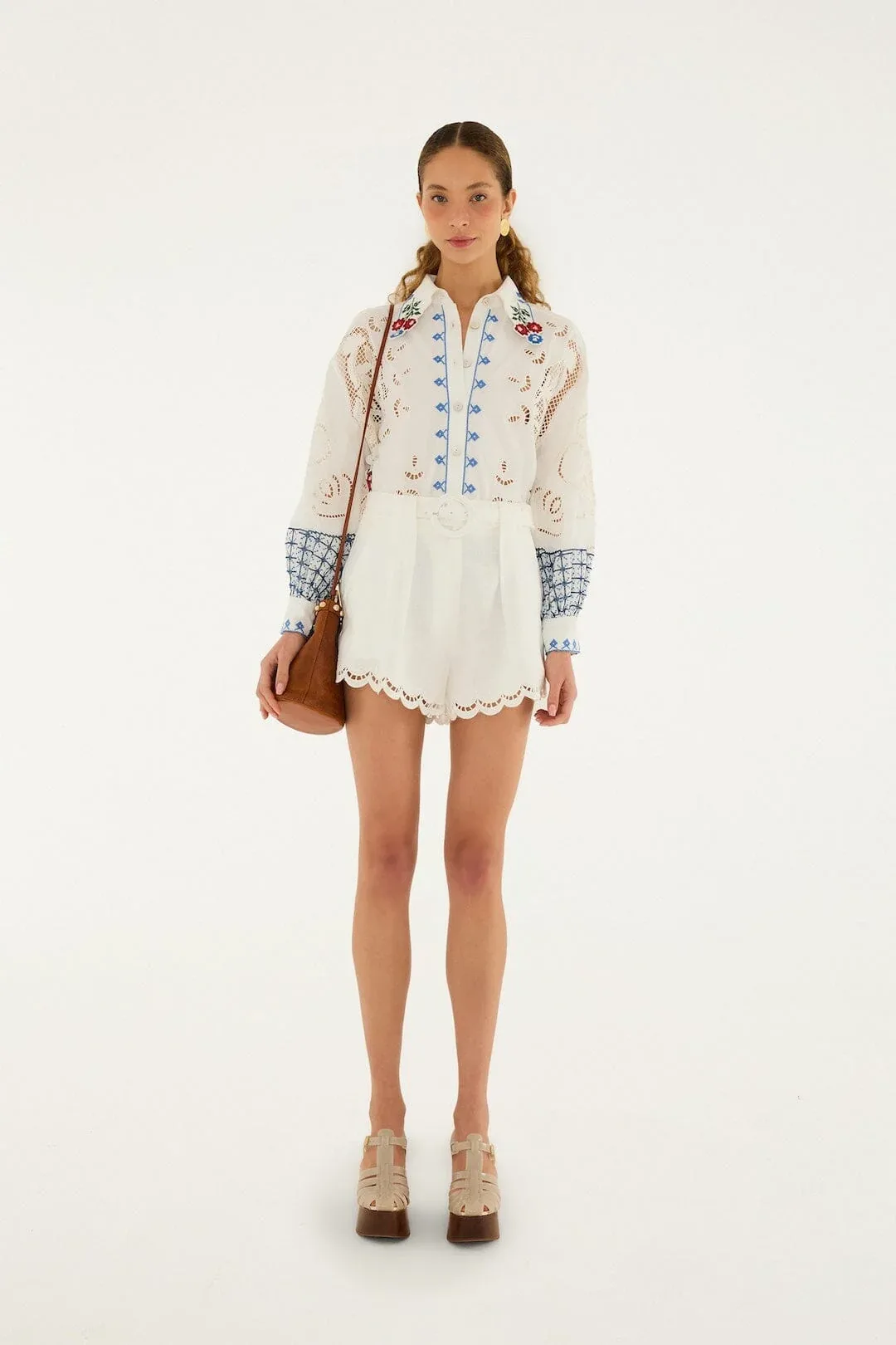 Off-White Richelieu Shorts by FARM Rio