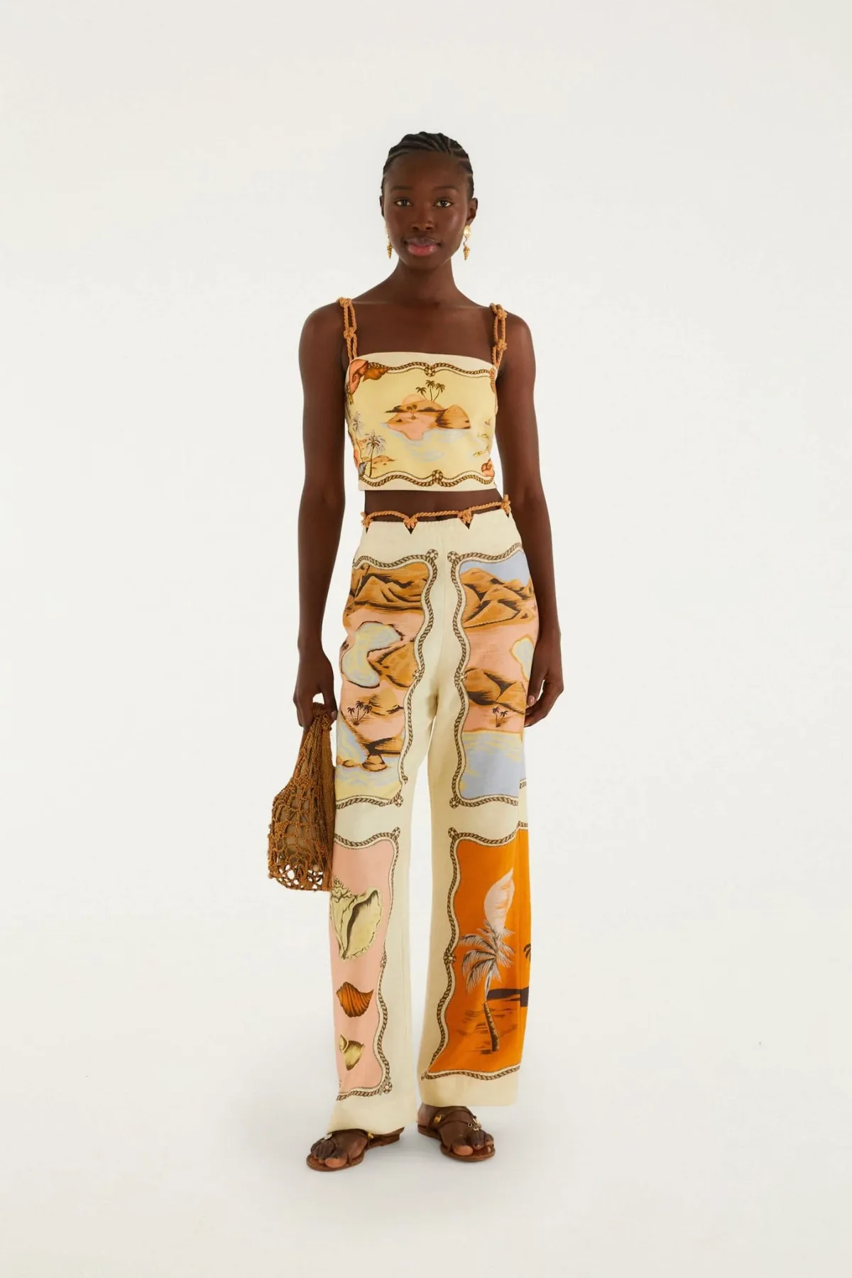 Rio Souvenir Scarves Rope Detail Pants