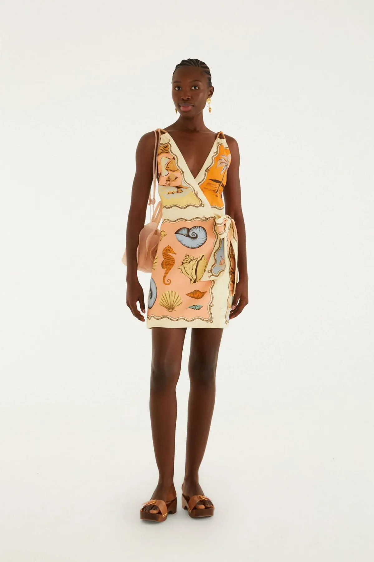 Rio Souvenir Scarves Rope Straps Mini Dress by FARM Rio