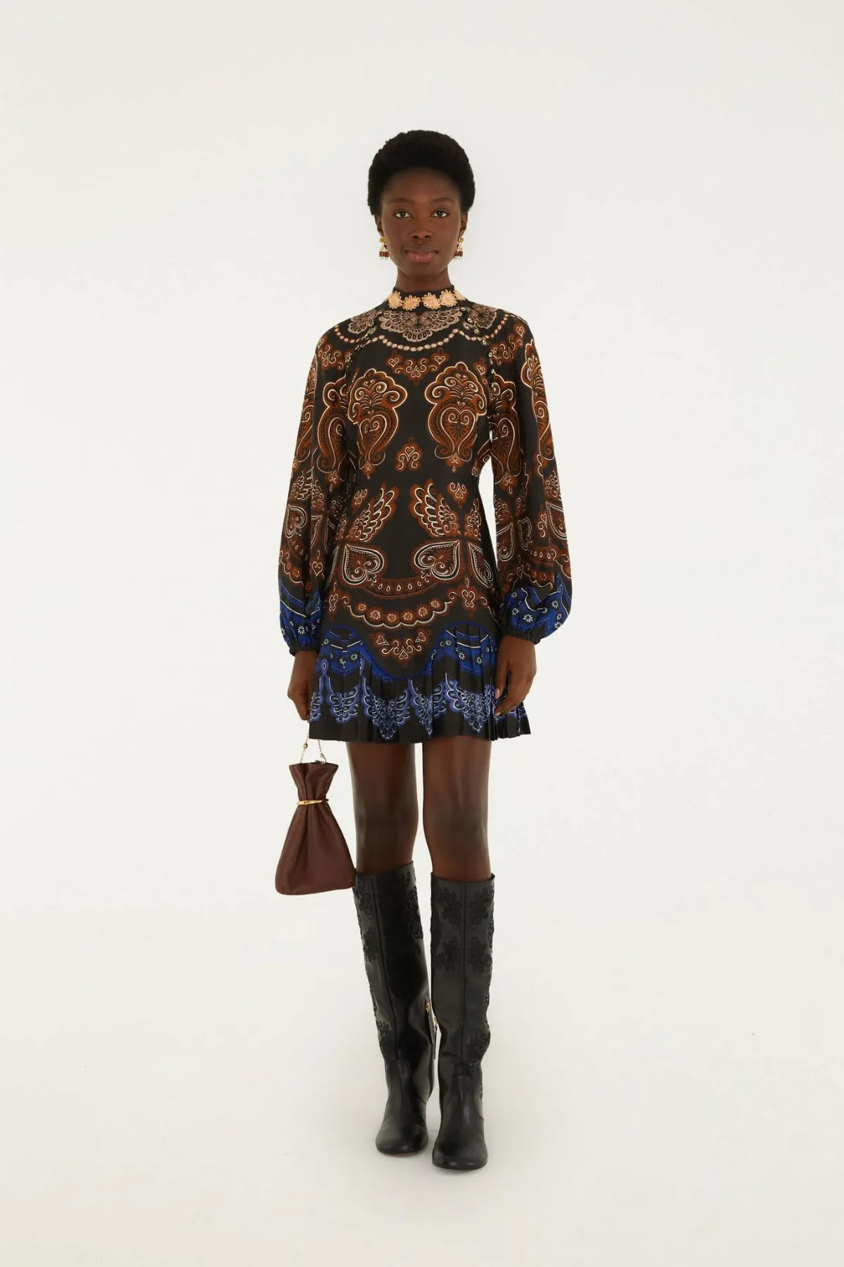 Nicole Ruffled Long Sleeve Mini Dress