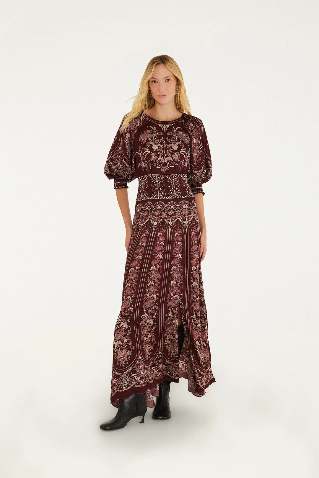 Liz Puff Sleeve Maxi Dress by FARM Rio