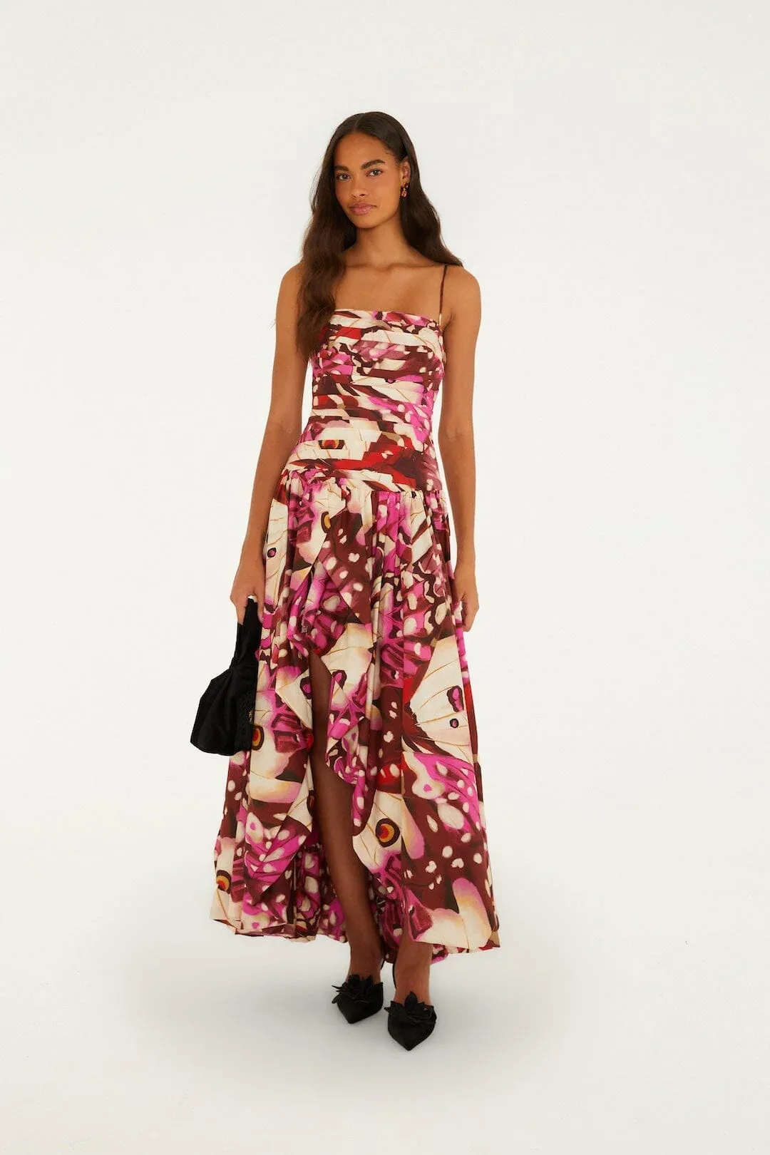 Borbofly Front Slit Balloon Maxi Dress by FARM Rio