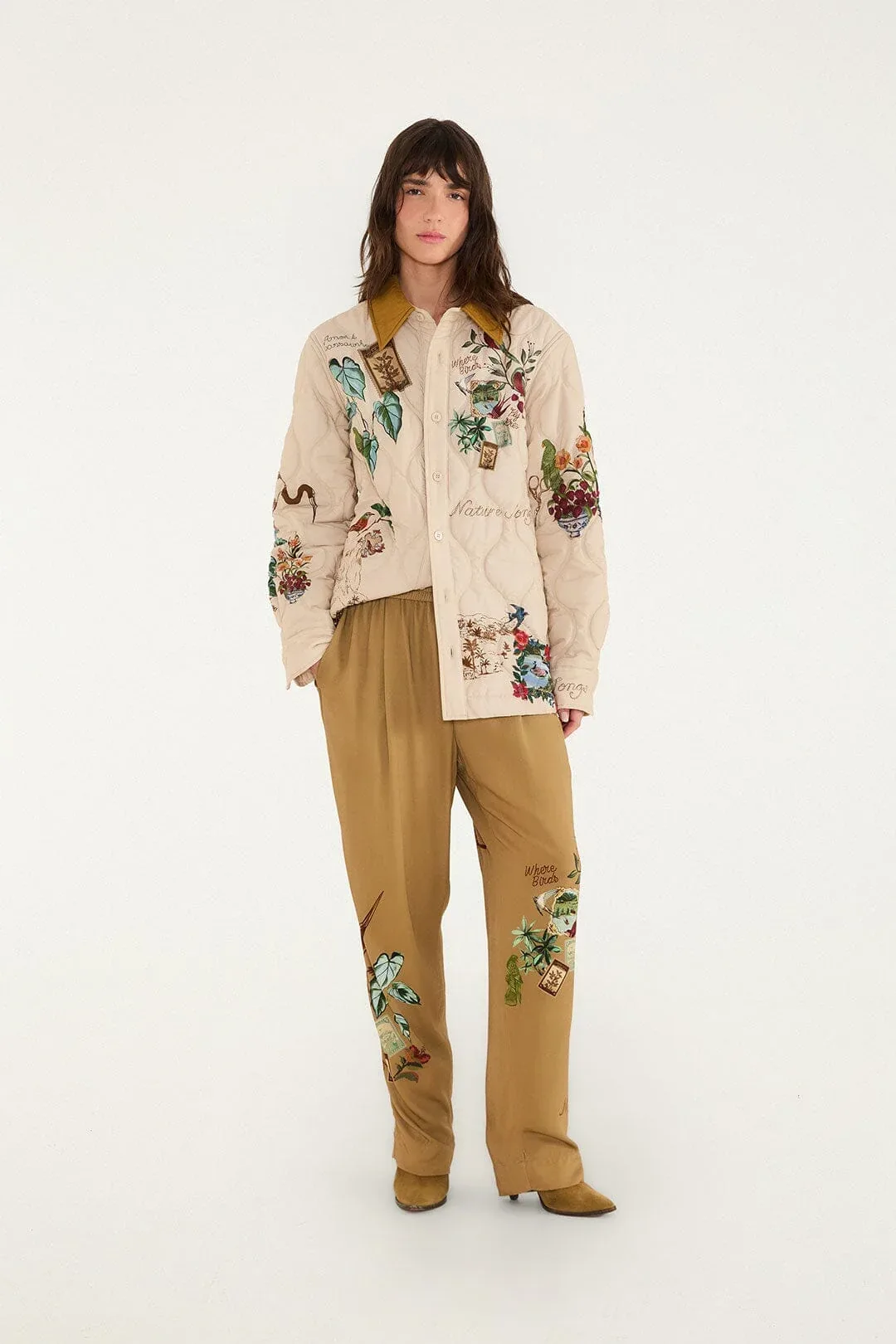 Bird Poetry Pants by FARM Rio