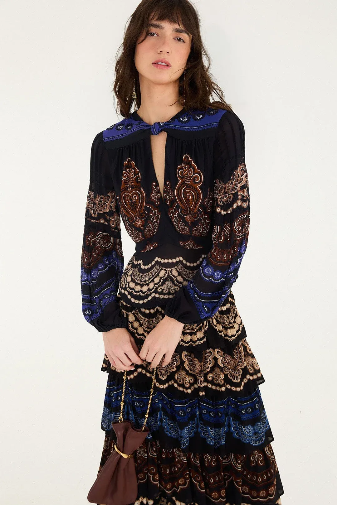 Nicole Pleated Blouse by FARM Rio