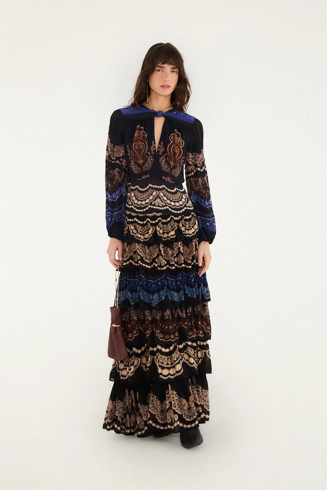 Nicole Ruffled Maxi Skirt