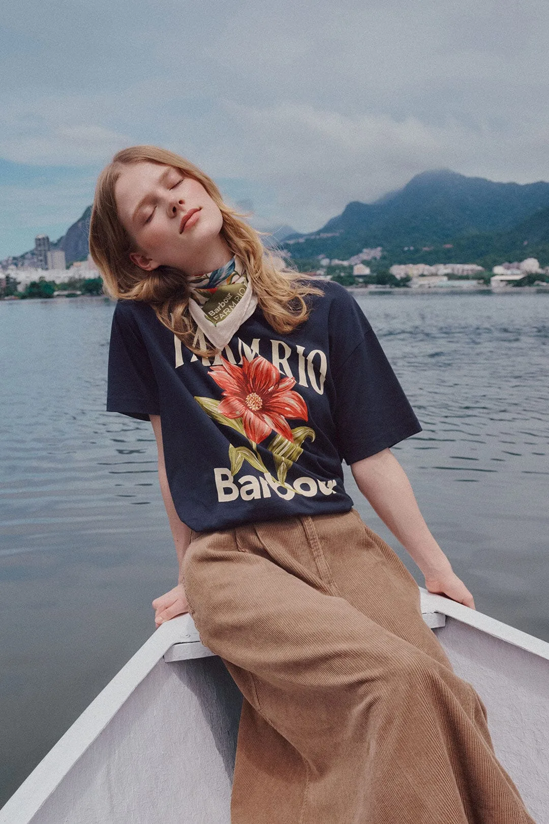 Wild Flower Navy Blue T-Shirt by FARM Rio