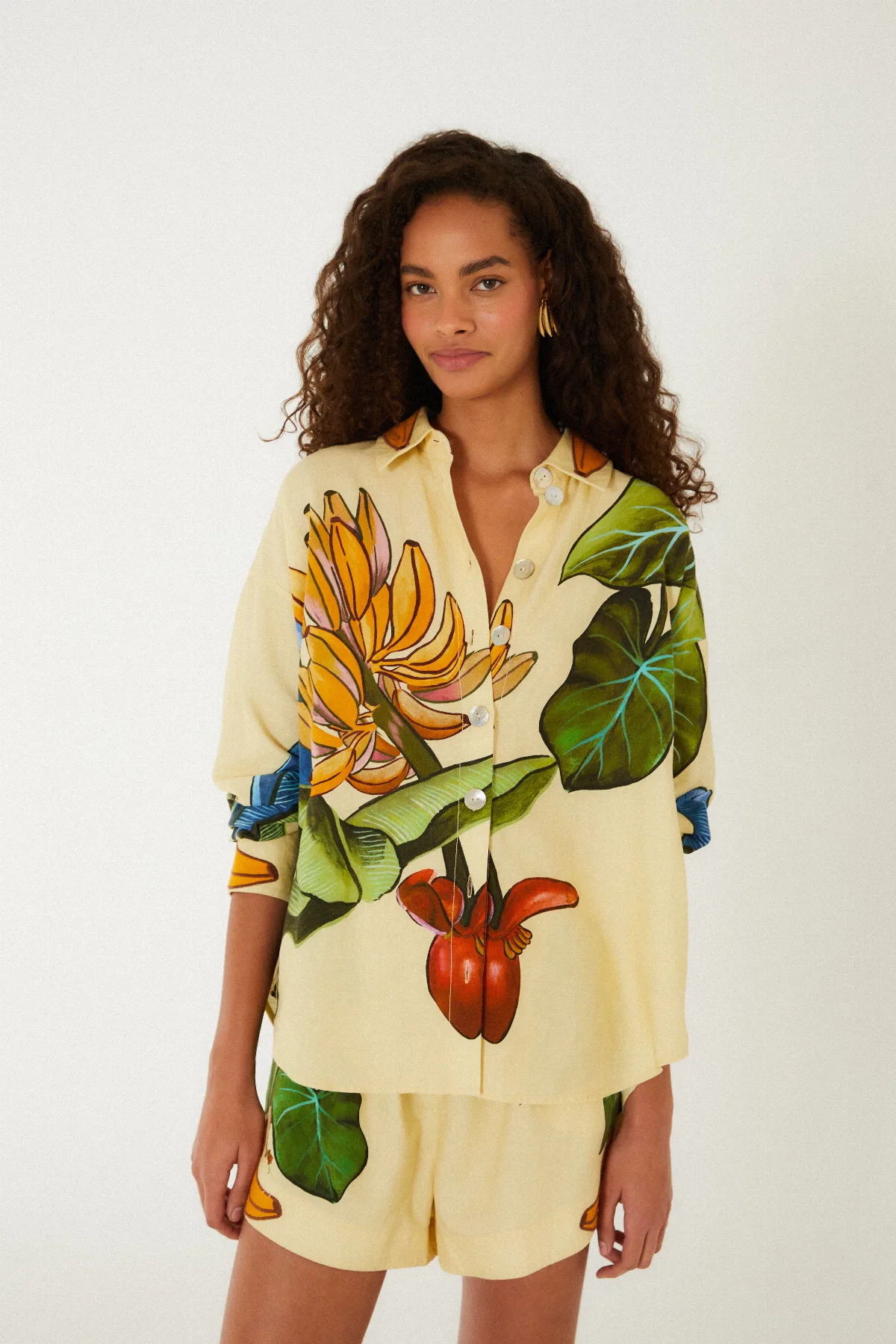 Yellow Banana Grapes Shirt by FARM Rio