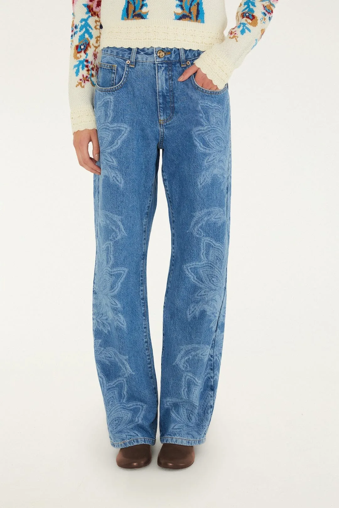 Tapestry Dream Laser Denim Trousers by FARM Rio