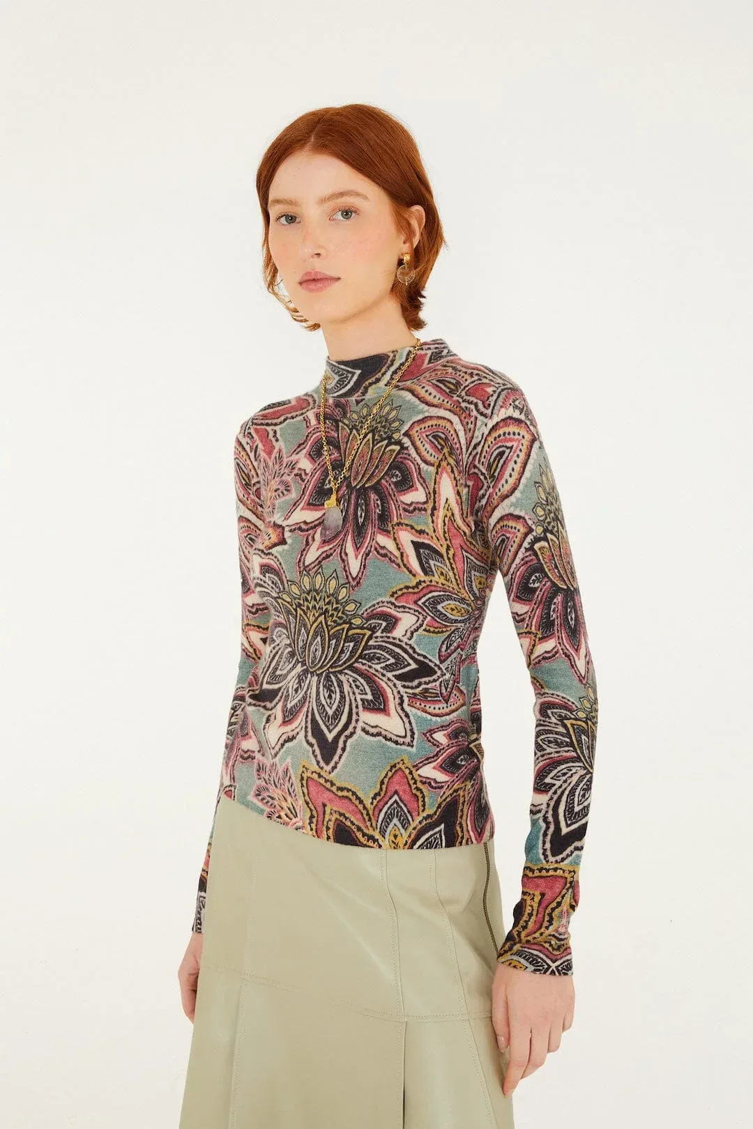 Tapestry Flower Knit Top by FARM Rio