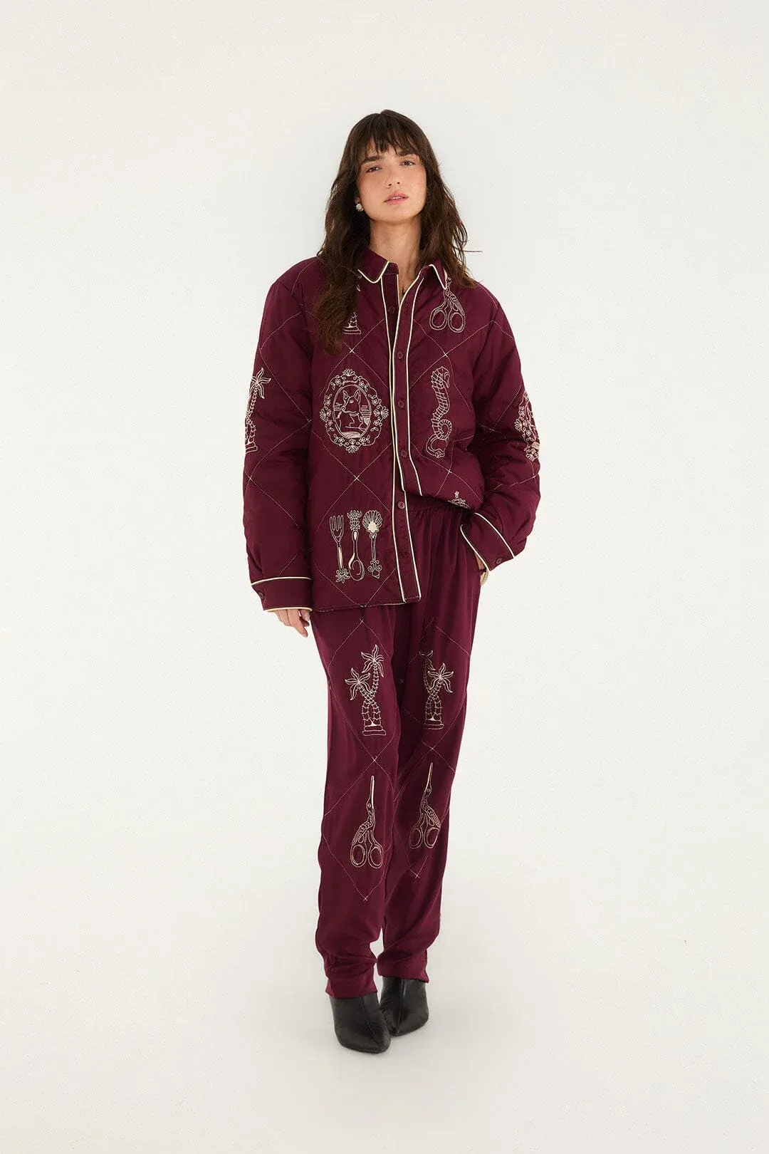 Vintage Souvenirs Embroidered Pants by FARM Rio