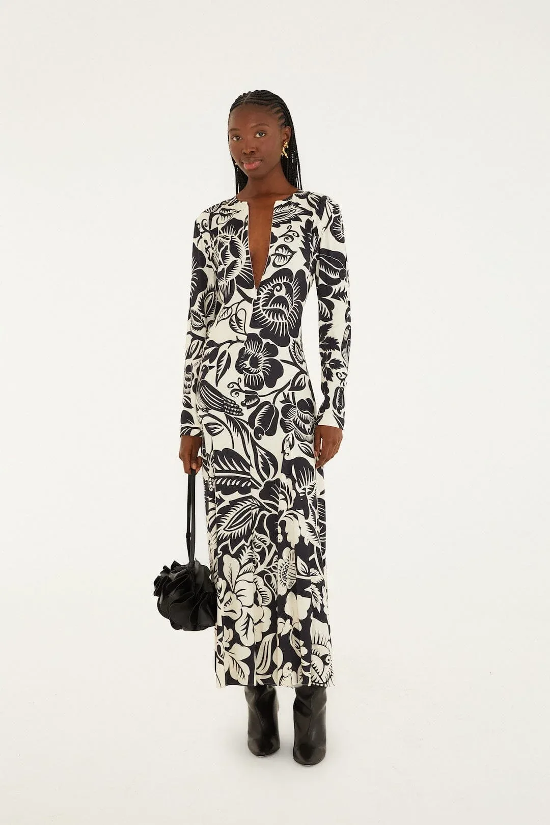Cashews and Birds Maxi Dress by FARM Rio