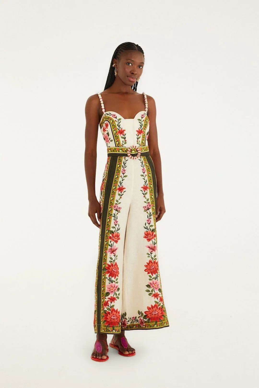 Sand Wonder Rio Sleeveless Wide-Leg Jumpsuit by FARM Rio