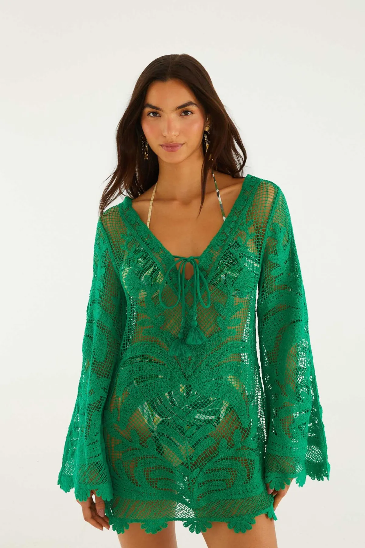 Richelieu Open Sheer Back Mini Dress by FARM Rio