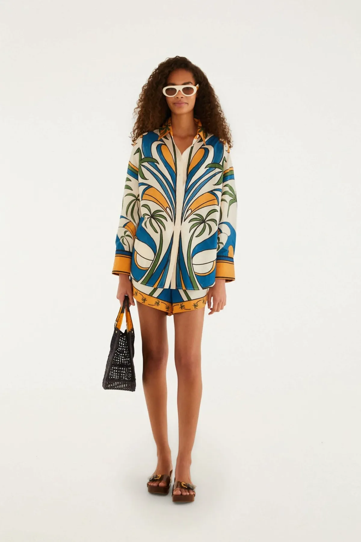 Tropical Graphic Drawstring Pockets Shorts by FARM Rio
