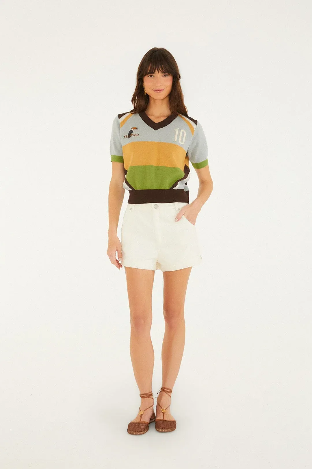 Toucan Short Sleeve Knit Top by FARM Rio